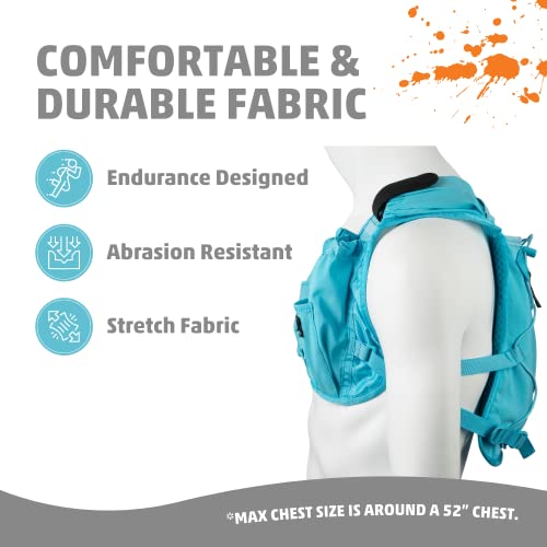 Orange Mud Endurance Pack V3.0 Running Vest – 2L Hydration Backpack for Trail Running, Hiking & Cycling – Lightweight, Breathable Mesh, Gear Pockets, Trekking Pole Loops - color: Teal