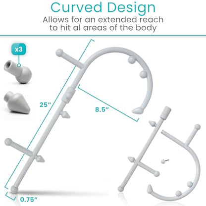 Vive Back and Neck Massager Cane - Trigger Point Massage Tools for Pain - style: Massage Cane
