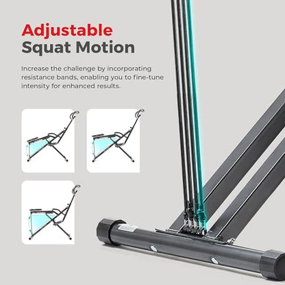 Sunny Health & Fitness Row-N-Ride Squat Assist Trainer for Home Exercise - color: Black