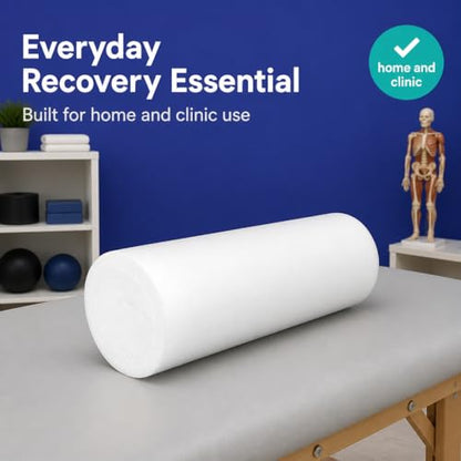 Medium/Firm White PE Foam Roller (12" Half Round) - size: 12" Half Round