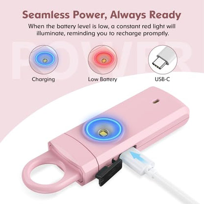 Personal Alarms for Women, College Dorm Room Essentials for Girls - color: Pink