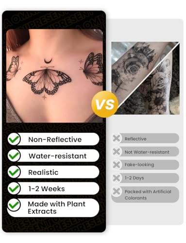 Semi Permanent Tattoo, Personalized Quotes Texts Design, Small - color: why not