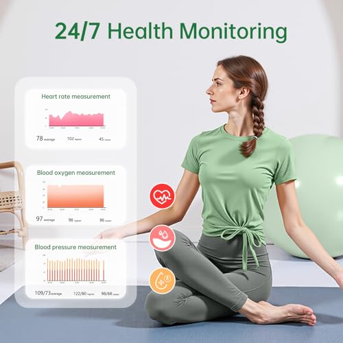 Smart Ring for Women & Men, Health Tracker Ring, Fitness Tracker Ring - color: Green, size: 9#