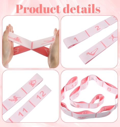 12 Multi Loop Stretch Band, Resistance Bands for Kids – Yoga, Pilates, Ballet, and Physical Therapy Stretch Strap for Flexibility and Exercise – Stretching Equipment for Dance and Fitness