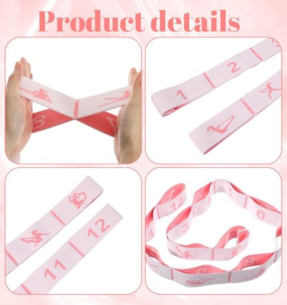 12 Multi Loop Stretch Band, Resistance Bands for Kids – Yoga, Pilates, Ballet, and Physical Therapy Stretch Strap for Flexibility and Exercise – Stretching Equipment for Dance and Fitness