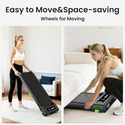 AKLUER Walking Pad Treadmill with 12% Auto Incline Adjustable Handlebar - color: Matte Black