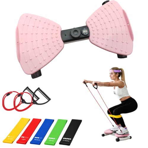 Twist Board Exercise Equipment with LCD Display, Waist Twister Machine with 5 Resistance Bands, 330 lbs Capacity Core Workout Board for Home Gym Fitness
