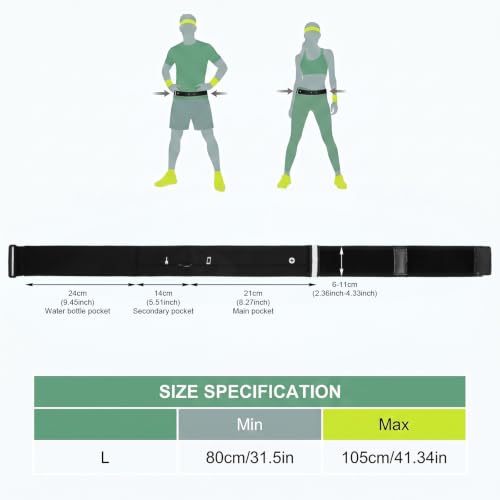Running Fanny Pack, Running Belt for Phone Water Resistant Nylon