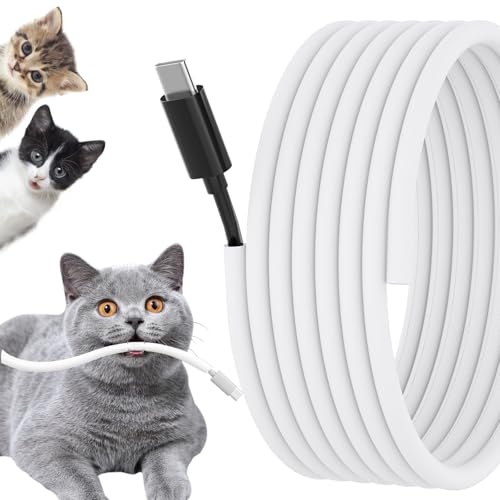 Cord Protectors from Pets No Chew, 1/4 inch 10ft Wire Protector Cord Covers for Pets, Flexible Cable Sleeve Cord Management for TV/Computer/Electric Wires/Phone Charging Cables, White - color: White, size: 1/4"