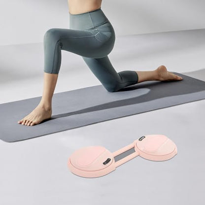 Waist Twister Machine Exercise, Ab Twister Board with Elastic Tension Ropes, LCD Tracks Workout Data, 220.46lbs Load, for Weight Loss, Slimming, Home, Yoga Studio, Gym - color: Pink