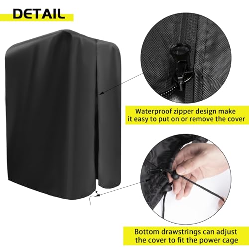 47"-110"W Squat Rack Cover with Waterproof Zipper for Gym Equipment - size: 110 W x 72" D x 88" H
