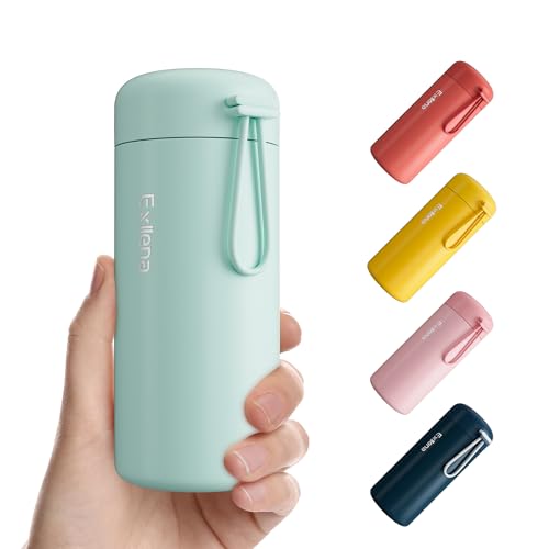 Exllena Small Water Bottle 10oz, Small Insulated Water Bottle for Hot&Cold Drinks, Water Bottle Purse with Carry Handle - 100% Leakproof Perfect for School, Travel...(Mint) - color: Mint, size: 10.1 Ounces