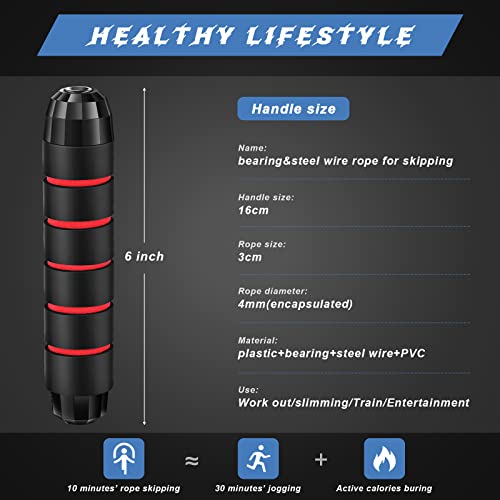 Junkin Jump Ropes bulk for Fitness with Ball Bearings - color: Multicolor