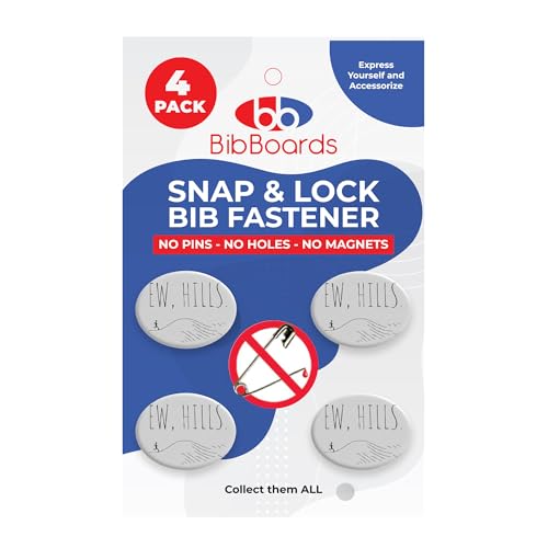 BibBoards bibSNAPS Race Bib Clips, Ew, Hills, 4 Pack - color: Ew Hills