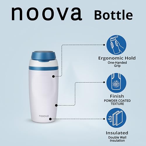 NOOVA Insulated Water Bottle Leak-Proof Insulated Stainless Steel Tumbler with Straw Sports Water Bottle Cold 24h Hot18h Thermos Travel Gift Beach Gym Accessories for Women Men Kids Cup 16oz Sand Teal - color: 16oz Sand-Teal