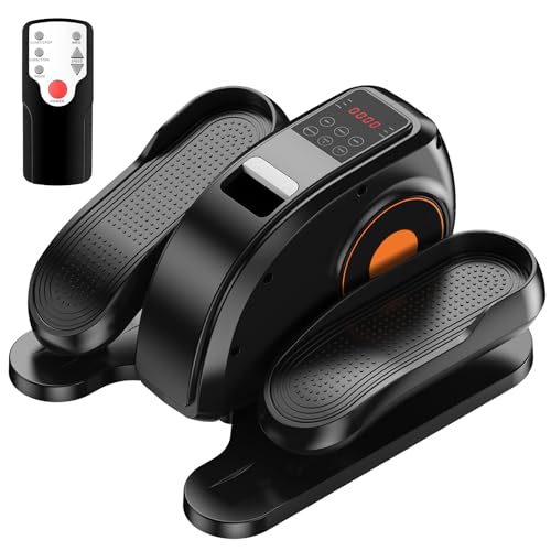 DUMOS Under-Desk Elliptical Machine–Compact & Quiet Mini Pedal Exerciser with Adjustable Speed, LED Display, Portable Fitness Solution for Home or Office Workouts, Black - color: Classic Black