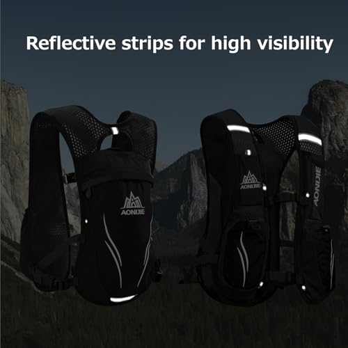Azarxis Hydration Running Vest Backpack Pack 5L 5.5L for Women and Men Jogging Trail Race Marathon Cycling Hiking - color: Gray