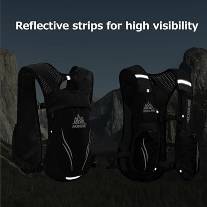 Azarxis Hydration Running Vest Backpack Pack 5L 5.5L for Women and Men Jogging Trail Race Marathon Cycling Hiking - color: Gray
