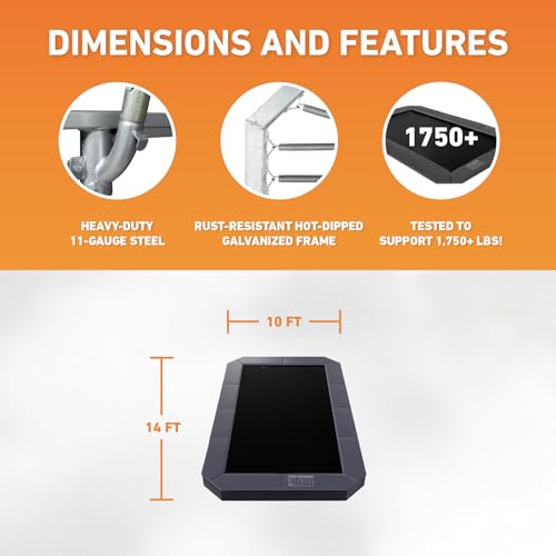 Avyna Premium In-Ground Trampoline – Outdoor Trampoline for Kids and Adults with Advanced Safety Features - size: 10x14' FT