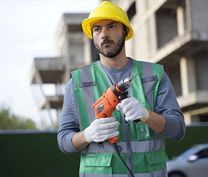 Dazonity High Visibility Safety Vest with Multi Pockets and Zipper, 2XL,Reflective Strips, Fit for Men & Women, Work, Construction,Cycling, Runnning, Surveyor, Volunteer (Greeen-2XL) - color: Greeen-2xl