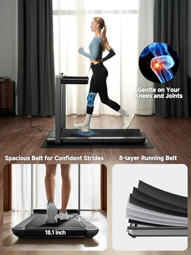 WalkingPad X Series Folding Treadmill, Smart Vertical Fold - color: Deep Black