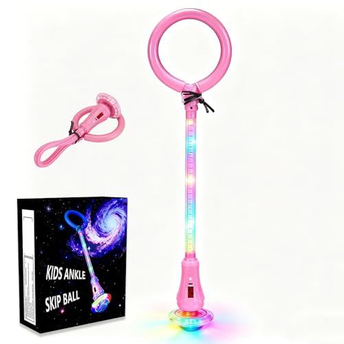 ankle skip ball,foldable jump toy,indoor & outdoor gift for girls aged 8–12 - color: Pink