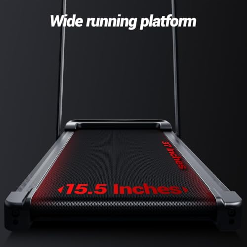 17% Incline Under Desk Treadmill, 4 in 1 Foldable Walking Pad with Adjustable Handrails, 2.5HP Ultra Quiet Brushless Motor, 0.6-6.2 MPH Speed Range, 300 LBS Weight Capacity for Home Small Space