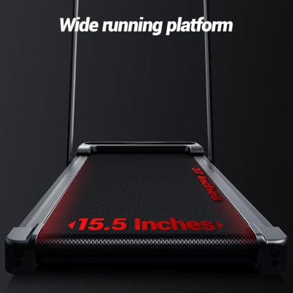 17% Incline Under Desk Treadmill, 4 in 1 Foldable Walking Pad with Adjustable Handrails, 2.5HP Ultra Quiet Brushless Motor, 0.6-6.2 MPH Speed Range, 300 LBS Weight Capacity for Home Small Space