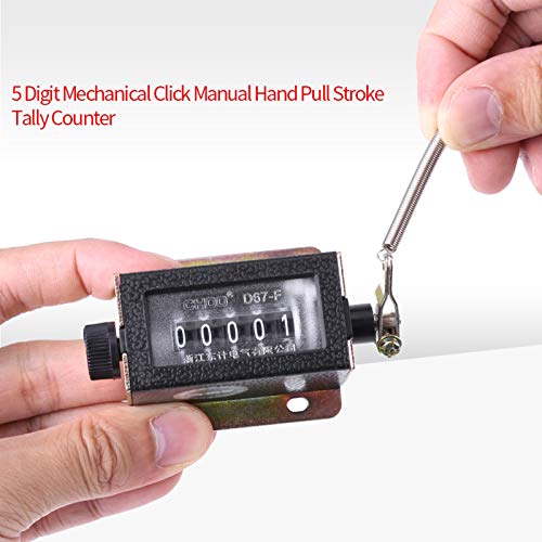 Manual Tally Counter 5 Digit Number Count Clicker Counter Mechanical Arithmometer Hand Mechanical Counters for Coaching, Knitting