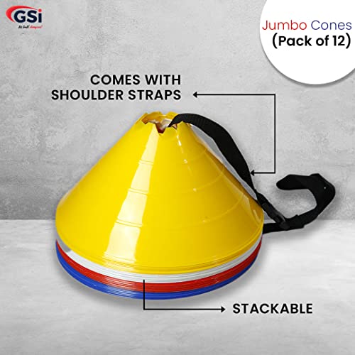 GSi High-Visibility Jumbo Soccer Cones for Agility & Speed Training
