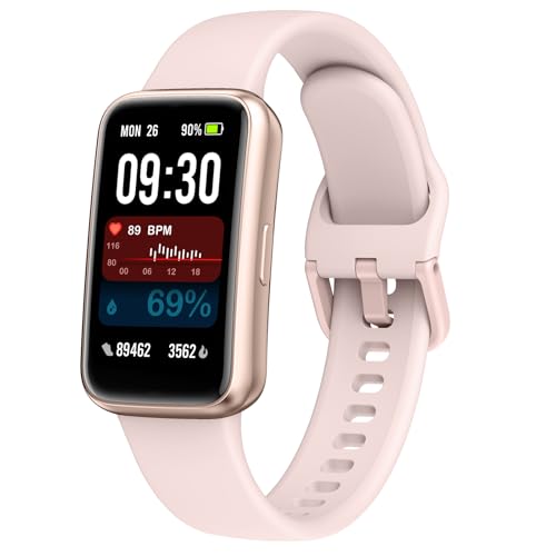 Fitness Tracker,Smart Watch with 24/7 Heart Rate Blood Oxygen Sleep Monitor,1.47" HD Touchsreen with Step & Calorie Counter 100+ Sport Modes Health Activity Trackers for Men and Women (Pink) - color: Pink