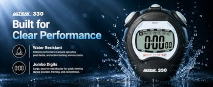Ultrak Jumbo Display Cumulative Timer Stopwatch - color: Yellow