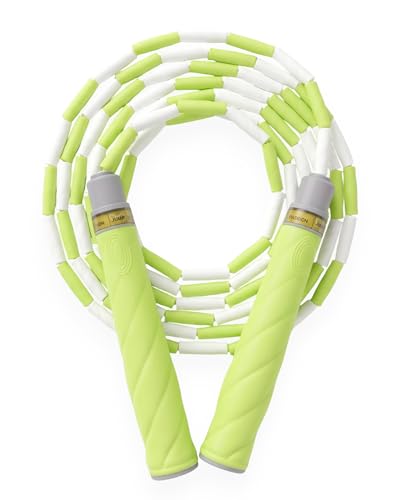 YUEDONG Ultra-Soft Beaded Jump Rope with Tangle-Free TPU Beads for Kids - color: GREEN