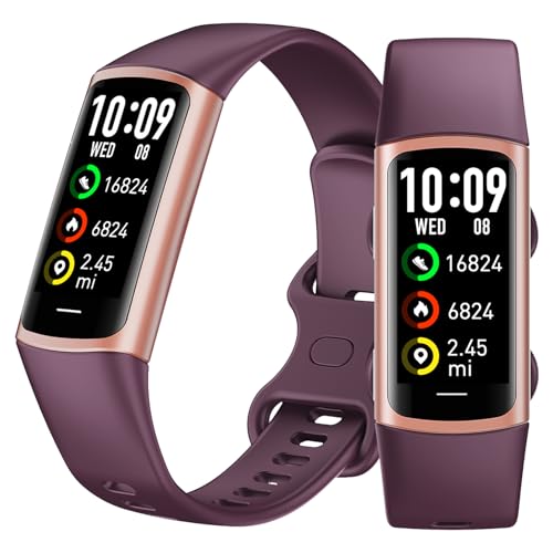 Smart Watch for Men Women, Fitness Tracker with 25 Sports Modes, Activity Trackers IP67 Waterproof, Step Calorie Counter Pedometer Health Smartwatch for Android and iOS Phone - color: Purple