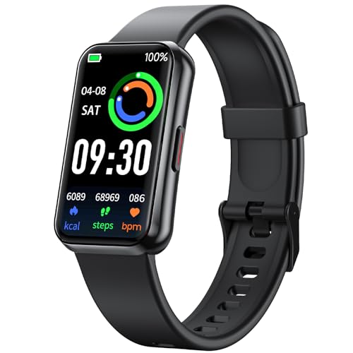 Fitness Tracker with 24/7 Heart Rate & Blood Oxygen Monitor, 1.47" OLED Color Screen Smart Watch, Waterproof Activity Tracker with Sleep Step Counter & Smart Notifications for Men Women