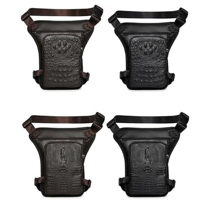 Milageto Drop Leg Bag Outdoor Thigh Bag Waist Pack Multipurpose Uses Multi Pockets Design Zip Closure Detachable Leg Straps Fashion and Stylish, Style D Black - color: Style D Black