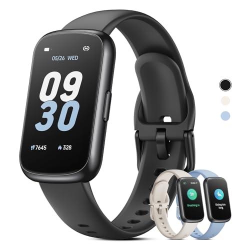 Health Fitness Tracker Smart Watch with 24/7 Heart Rate, Blood Oxygen, Sleep Tracker, Pedometer, 3 Colorful Bands & 3ATM Waterproof Activity Tracker with Step Calorie Counter, Space Black - color: Space Black
