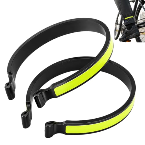 2Pcs Reflective Cycling Trouser Clips, Ankle Safety Band Wrap Outdoor Gear and Recreation Cycling Ankle Safety Band Reflective Bicycles Clip Pant Leg Cuff Clip Bikes Cycling Equipment