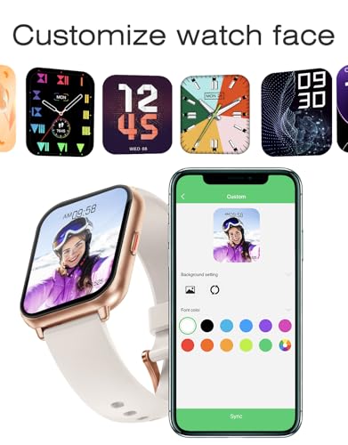 Smart Watch for Men Women with Call Function, Sport & Metal Bands Gold - color: Starlight