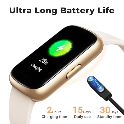 Fitness Tracker Smart Watch, 1.47" Full Touch Health Tracker with 24/7 Heart Rate & Blood Oxygen Monitor, Sleep Tracker, 3ATM Waterproof Step Tracker Activity Tracker for Women Men, Gold Star - color: Gold Star
