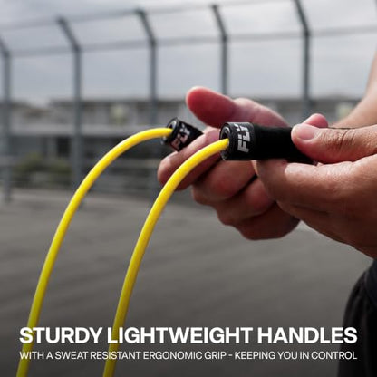 FLY Ultra Speed Skipping Rope — Premium 10ft Adjustable - color: Yellow