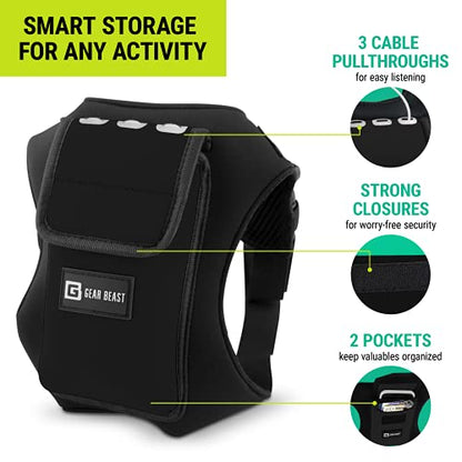 Gear Beast Running Backpack Unisex - Running Vest for Jogging, Hiking and Cycling - Compatible with Most Smartphones, Black