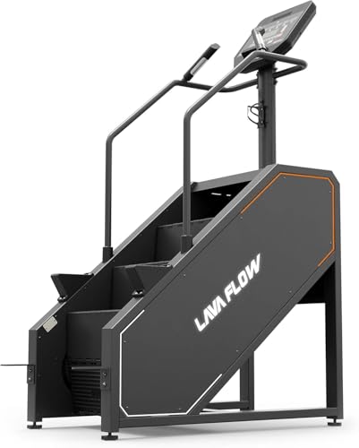 GMWD Stair Stepper Machine, Commercial Grade Stair Climber with Bluetooth, Stair Machine for Cardio, 15 Resistance Levels, 24-164 Steps/Min, Exercise Machine with LED Display for Home - color: SS03 Black