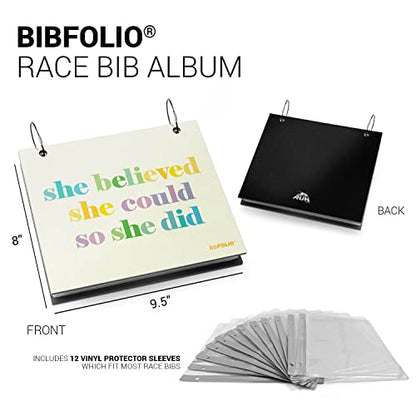 Gone For a Run BibFOLIO Race Bib Album - She Believed She Could - 9.5x8 - color: She Believed She Could