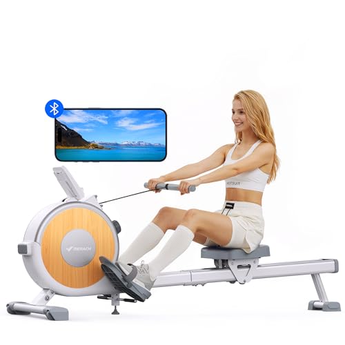 Merach Q1S Magnetic Rowing Machine Indoor, Dual Slide Rail, Quiet & Smooth - style: Manual-Adjust (Silent Version)