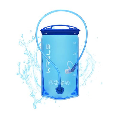 WRELS Hydration Bladder,1L/1.5L/2L/3L Water Bladder for Hydration Pack,BPA-Free Leakproof Water Reservoir for Hiking Running Camping Cycling - size: 2L—Blue