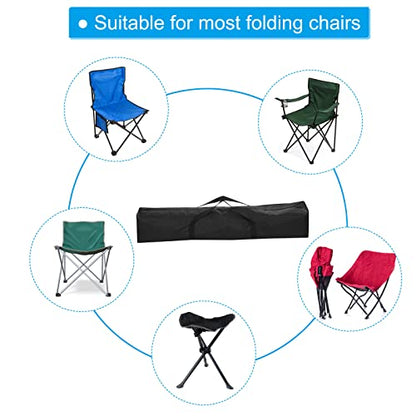 PATIKIL 39 Inch Camp Chair Replacement Bag, Nylon Foldable Carrying Bag Large Zippered Bag with Shoulder Strap for Camping Travel, Black - size: 39 Inch