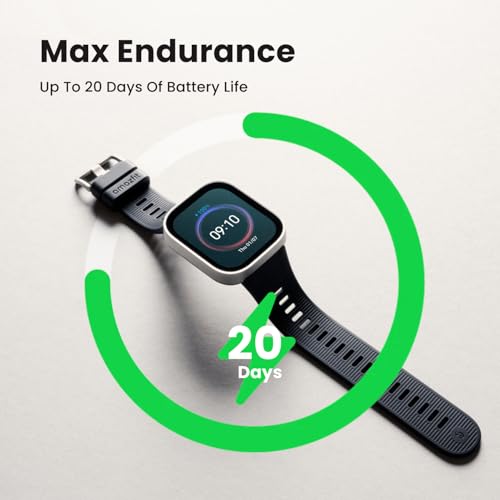 Amazfit Bip Max Smart Watch, 2.07" AMOLED Display, GPS, iOS/Android - color: Carbon Gray, style: Bip Max