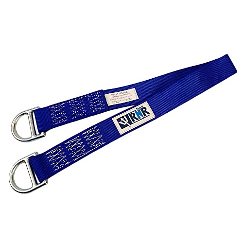 Rock-N-Rescue Professional Nylon Web Anchor Strap - Safety-Rated D-Ring Configuration, Heavy-Duty Fall Protection Equipment, Multiple Lengths 36-180 Inch, Industrial Safety Gear - size: 36"