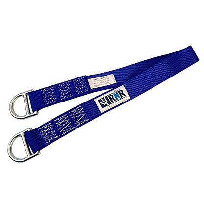 Rock-N-Rescue Professional Nylon Web Anchor Strap - Safety-Rated D-Ring Configuration, Heavy-Duty Fall Protection Equipment, Multiple Lengths 36-180 Inch, Industrial Safety Gear - size: 36"